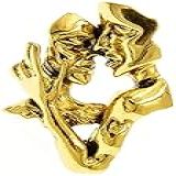Broche De Retrato De Moda Dourado 3D Amantes Rosto Broche Broche Banhado A Ouro Distintivo Para Joias Roupas Vestido Cachecol Decoração Metal Ouro