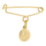 Broche Pin Alfinete São Bento Lembrança Folheado A Ouro 18k