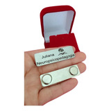Broche Pin Botton Aço Inox Personalizado Metal Nome Logo Imã
