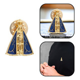 Broche Religioso Com Design Nossa Senhora Aparecida Armazém Católico Metal Religioso Católico Dourado