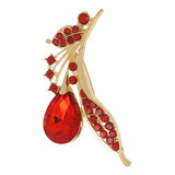 Broche Strass Feminino Delicado Roupa Lenço Alfinete Galho