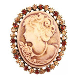 Broches De Camafeu Vintage Estilo Antigo Para Mulheres Cri