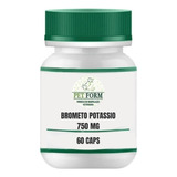 Brometo De Potassio 750mg Pote 60 Cápsulas Uso Veterinário