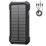 BROWEY Carregador Solar Power Bank Carregador Portátil De Telefone De 16000 MAh Com Cabo 3 Em 1 Kit De Bússola LED Carregamento Rápido Para Celular Bateria Externa Compatível Com IPhone Samsung 