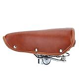 Brown Rivets Bike Sustainable Bike Steel Na Sela De Primavera PU- Confortável Com Resistência A Choques Para Bicicleta De Longa Distância- Ajuste De Metal Universal- Marrom