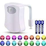 BSASHF Luz Noturna De Vaso Sanitário Que Muda De Cor Sensor De Movimento Luz LED Ativada Por Movimento De Vaso Sanitário Luz UV Com Tapa UV Lâmpada Noturna Inteligente 16 1 