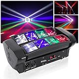 BSBL RGBW DJ Lights 8 Beam Stage Lights Club Lights With Sound Activated And DMX Moving Head Party Lights For Live Parties Club Bar Home Wedding Ceremony 