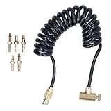 Bstxqty Conjunto Adaptador Airsoft Extensão De Mangueira De Bobina Conjunto Adaptador De Latão Mangueira De Bobina é Adequado Para Cilindro De Gás Verde 1500 Psi Pode Todos Os Marcadores De Cor