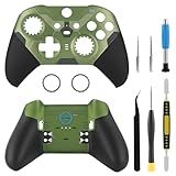BSUZUN Kit De Substituição E Reparo Da Capa Da Carcaça Frontal E Traseira Para Controle Xbox One Elite Series 2 Halo Green 