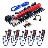 BTBcoin PCI E Riser 009S GPU Riser Adaptador Cartão PCIE X1 Para X16 Extensor PCI Express Riser Cabo Para Bitcoin Litecoin ETH Coin Mining Pacote Com 6