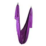 BTER Conjunto De Balanço De Ioga Aéreo- Anti-gravidade 5 X 2-8 M De Carga Máxima 23 Kn Rede De Ioga- Inversão De Pilates Microelástico Resistente Trapézio Para Iniciantes Academia Avançada Casa -roxo Escuro-