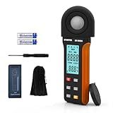 BTMETER Medidor De Luz Lux Logger BT-5000A- Medidor Digital De Lúmen Mede Intensidade De Nível De Iluminação 0-1 - 400-000 Lux- -0-1 - 40-000 FC-- Luxômetro De Vela De Pé Com Registro De Dados Para