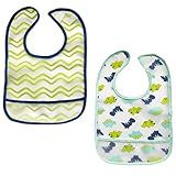 Buba Kit 2 Babadores Com Bolso - Dino Multicor Pacote De 2