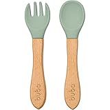 Buba Kit Talheres Silicone E Bambu - Verde- Modelo- 15827- Unit Count- 1-0 Quilogramas