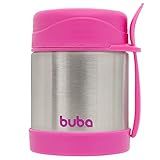 Buba Pote Térmico Com Colher Rosa