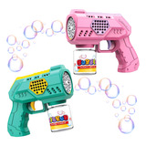 Bubble Gun Arminha Lança Bolhas De Sabão Automática Luz Led