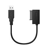 BUBUCAM Cabo Adaptador USB 3 0 Para SATA 7 6 13 Pinos Slimline Sata 5Gbps Compatível Com Laptop CD DVD ROM Unidade óptica