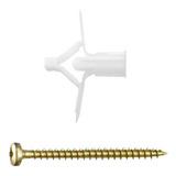 Bucha Aba Fly 6mm C Anel Drywall Gesso Parafuso 10 Pçs