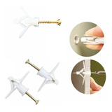 Bucha Aba Fly 6mm C Anel Drywall Gesso Parafuso 50 Pçs