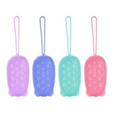 Bucha Esponja Escova De Banho Silicone Com Porta Sabonete Cor Sortido