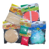 Bucha Vegetal Banho Kit Com Esponja Banho E Touca P Banho 