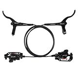 BUCKLOS 2 Freios A Disco Hidráulicos De Bicicleta De Pistão Com Alavanca De Freio De Liga De Alumínio Com Pinças PM é Adaptador MTB Conjunto De Freio A Disco Adequado Para Mountain Bike Bicicleta De