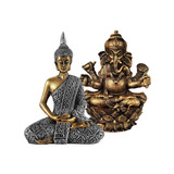 Buda Hindu Tailandês Deus Ganesha Estatua Resina Decoracao