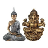 Buda Hindu Tailandês Deus Ganesha Estatua Resina Decoracao