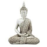 Buda Hindu Tailandês Tibetano Sidarta Em Resina Zen Branco