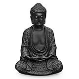 Buda Hindu Tibetano Estátua De Resina Esotérica Chakra Preto