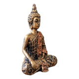 Buda Hindu Tibetano Meditando Pequeno Chakras Meditação Cor Dourado