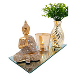 Buda Tibetano Vaso Porta Vela Bandeja Decoração Sala Quarto