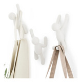 Buddy Conjunto Cabideiros De Parede 3 Peças Branco Umbra