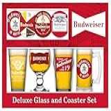 Budweiser Conjunto De Presente De Luxo Com Copo De Cerveja E Porta Copos 4