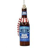 Budweiser Garrafa De Cerveja Light Bud Com Enfeite De Cachecol- 12-7 Cm