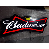 Budweiser Letreiro Luminoso Em Acrílico Cerveja