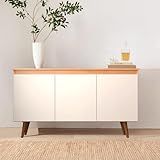 Buffet 3 Portas 136cm Retro Elza Freijó Off White