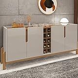 Buffet Aparador 190cm 4 Portas Com Adega Lizz Casa D Off White Cedro