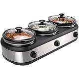 Buffet Com 3 Panelas De Cerâmica 220 Rechaud Elétrico Slow Cooker