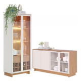 Buffet Vitoria E Cristaleira Off White Freijo Clb Off White