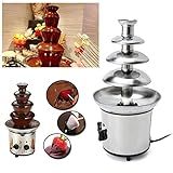 Bulaned Fonte De Chocolate Máquina De Derreter Elétrica De 4 Camadas Conjunto De Pote De Fondue Para Doces De Chocolate Rancho Queijo Nacho UE 220V