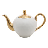 Bule C Tampa Para Chá Café Porcelana Wolff Cor Branco