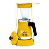 Bule Coador De Café Mancebo Suporte Alumínio Colorido Retro Cor Amarelo