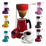 Bule Coador De Café Mancebo Suporte Alumínio Colorido Retro Cor Vermelho Pintinha