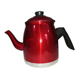 Bule De Cafe Chá Leite Alumínio Vermelho Reforçado 1 Litro