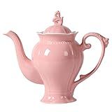 Bule De Chá Inglês Rosa De Porcelana Fina Cafeteira Estilo Victoria Leve 1 048 G