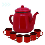 Bule Esmaltado Yangzi Tuut 1l Vermelho 