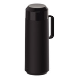 Bule Garrafa Térmica Vidro Exata 1l Café Cha Etc Tramontina Cor Preto