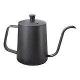 Bule Inox Bico Fino Longo Barista Café Chá 600ml Preto