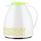 Bule Viena Baby 400ml Com Gatilho Flores Verde Lime Invicta